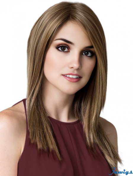Long Straight Layered Brown Comfortable 100% Hand-tied Wigs