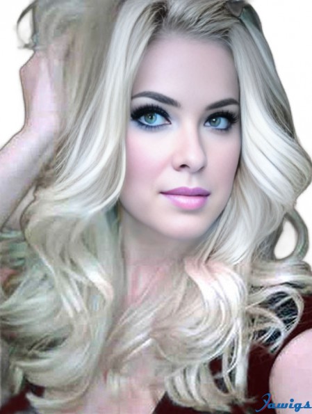 Kim Zolciak Without  Bangs With Remy Human Lace Front Wavy Style