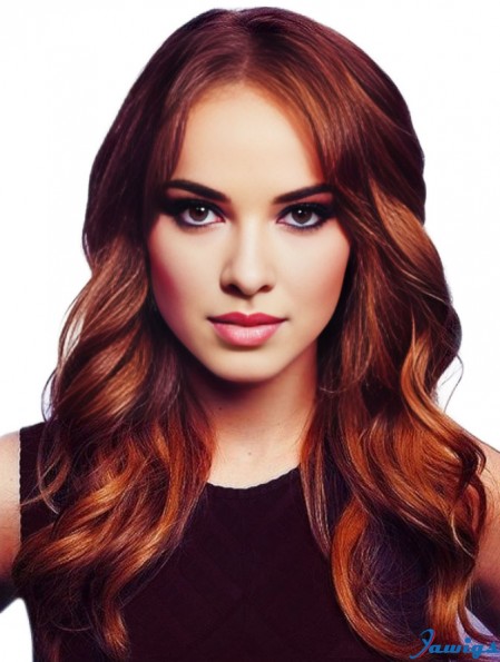 100% Human Hair Jennifer Lawrence Wigs With Capless Wavy Style Long Length