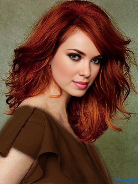 Christina Hendricks Wigs Online With Capless Shoulder Length Cropped Color