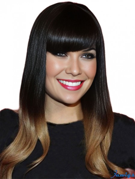 Jessie J Hair Ombre/2 Color With Bangs Monofilament Long Length