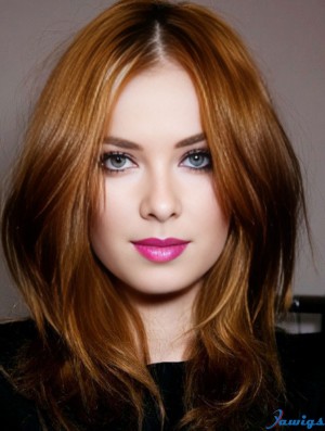 Full Lace Straight Bobs Shoulder Length 16 inch Amazing Human Hair Christina Hendricks Wigs
