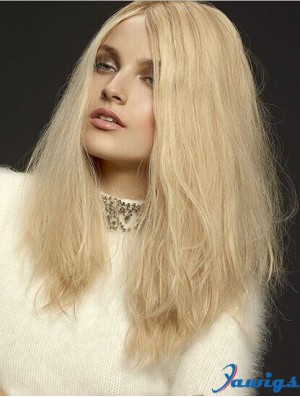 Wavy Layered Lace Front Cheap 18 inch Blonde Long Wigs